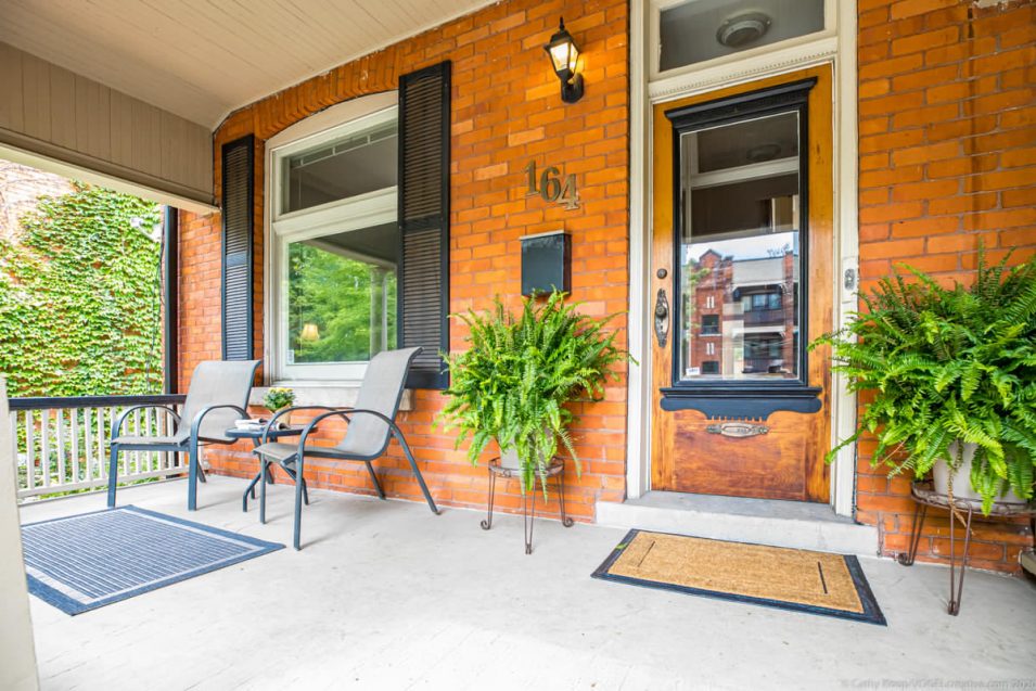 Front porch of 164 Duke Street, Hamilton