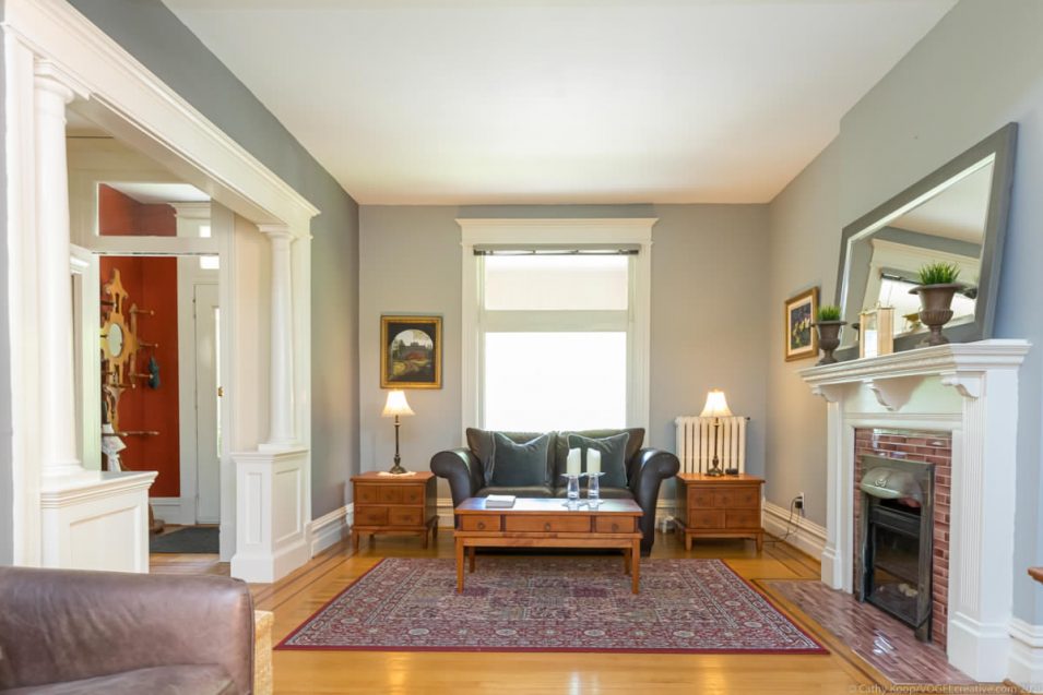 Living room at 164 Duke Street, Hamilton