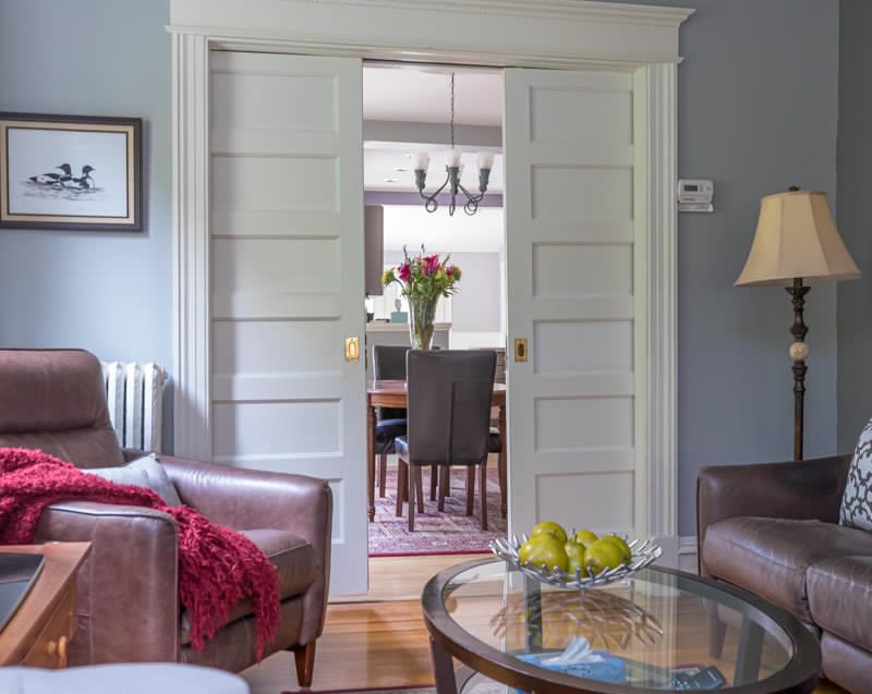 View into the dining room at 164 Duke Street, Hamilton