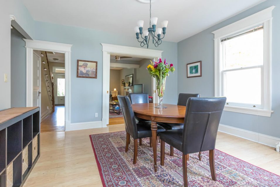 Dining room at 164 Duke Street, Hamilton