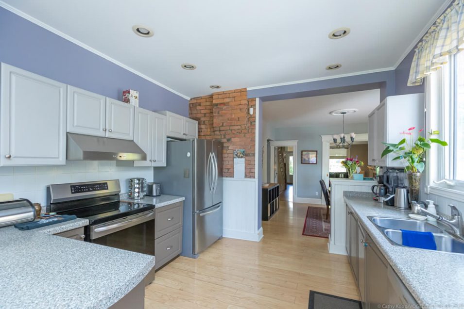 Kitchen and dining room at 164 Duke Street, Hamilton