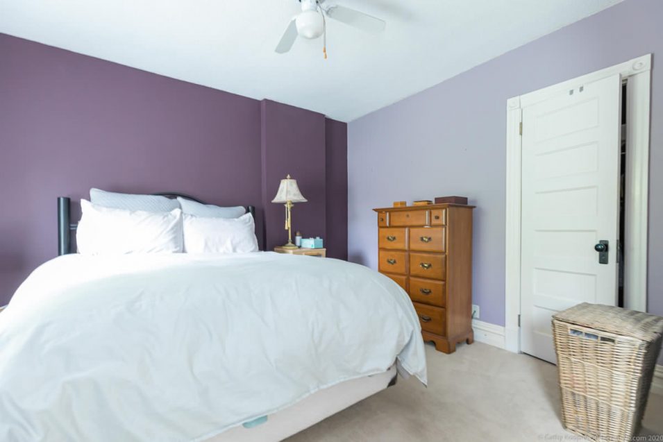 Guest bedroom and closet at 164 Duke Street, Hamilton